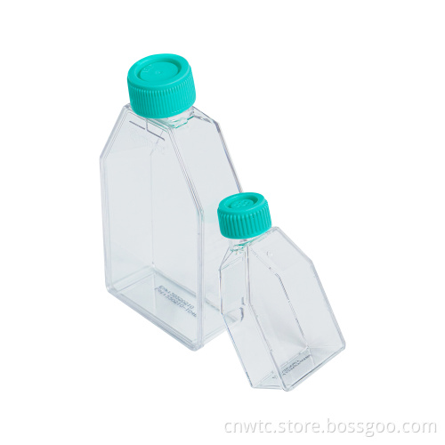 Reagent Chemical Storage Bottle, Pet Graduated Cell Culture Flask with Seal Cap: Labware for Scientific Research and Biotechnology Applications